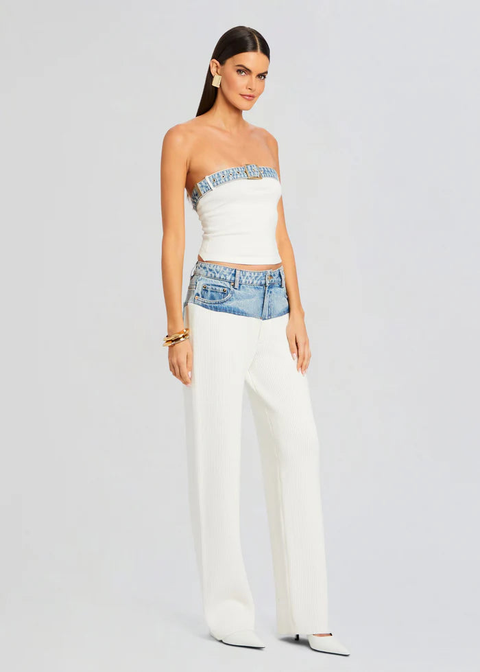 Knit Denim Pants