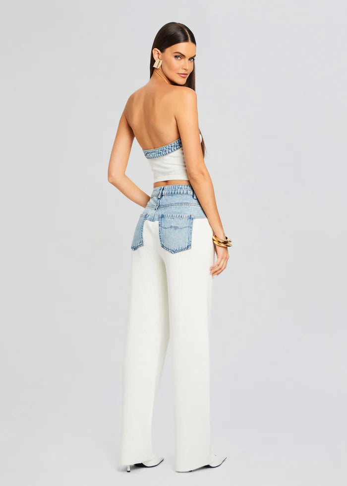 Knit Denim Pants