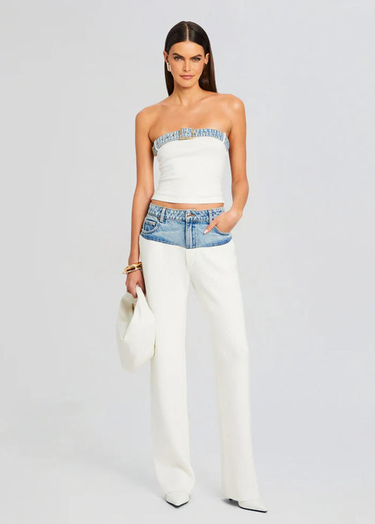 Knit Denim Pants